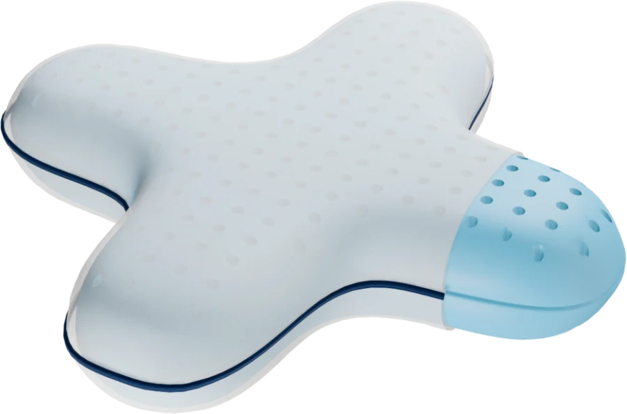 All-in-One Pillow™ — destek bölgelerini gösteren kesit görünümü