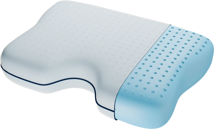 Qua Ergo Breath Pillow™ — destek bölgelerini gösteren kesit görünümü